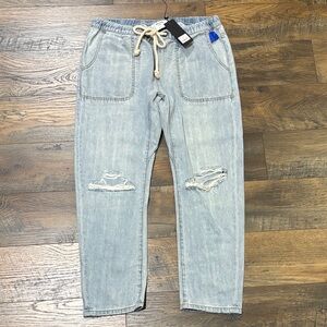 One Teaspoon Light Denim Relaxed Jeans